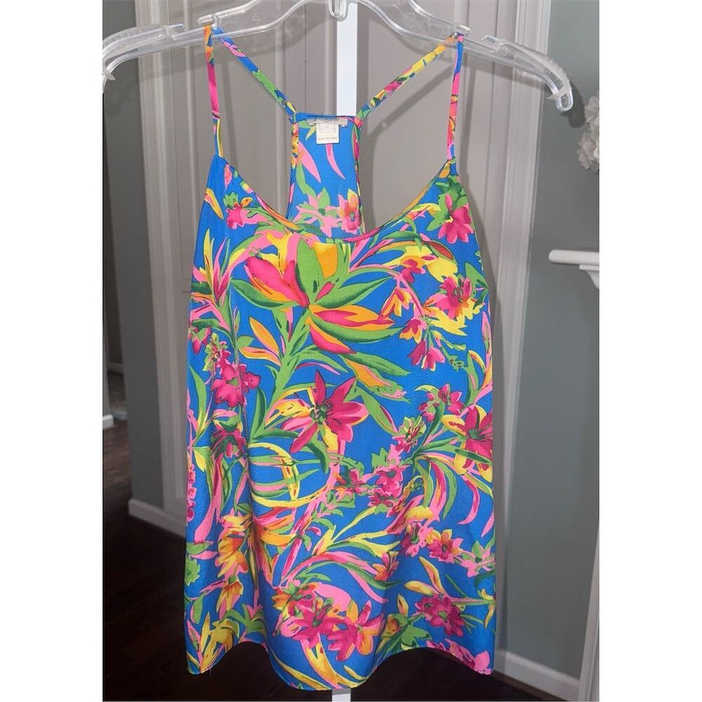 J. Crew Women's Tropical Floral Camisole Tank Top Size 0 Vacation